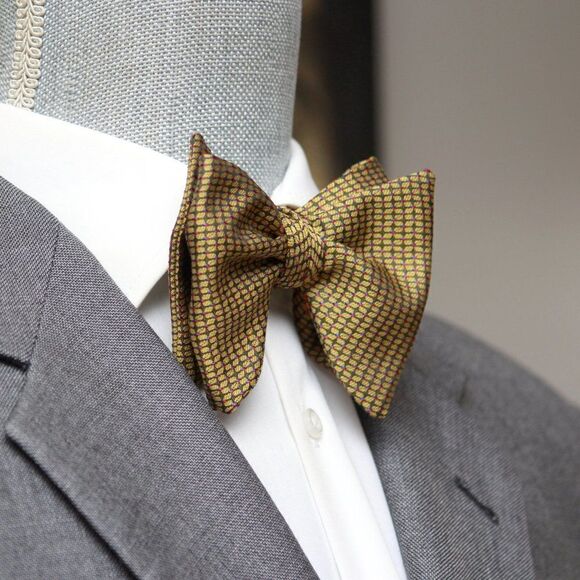 Men's Self-tied Bow Tie 100%Silk Big Butterfly S656 Gift Box - Picture 9 of 16